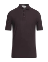 Filippo De Laurentiis Man Polo Shirt Cocoa Size 46 Cotton In Brown