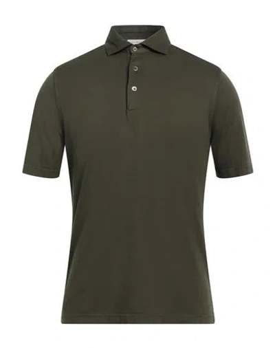 Filippo De Laurentiis Man Polo Shirt Dark Green Size 50 Cotton
