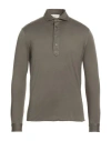 Filippo De Laurentiis Man Polo Shirt Dark Green Size 38 Cotton In Gray