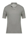 Filippo De Laurentiis Man Polo Shirt Grey Size 36 Linen