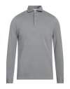 Filippo De Laurentiis Man Polo Shirt Grey Size 40 Cotton