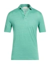 Filippo De Laurentiis Man Polo Shirt Light Green Size 44 Linen, Elastane
