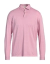 Filippo De Laurentiis Man Polo Shirt Mauve Size 42 Cotton In Purple