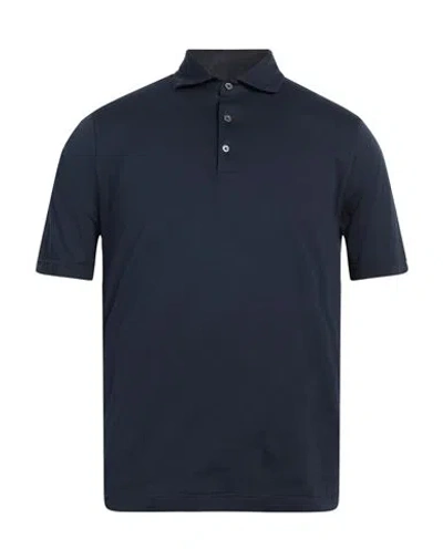 Filippo De Laurentiis Man Polo Shirt Midnight Blue Size 38 Cotton In Blue