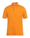 Filippo De Laurentiis Man Polo Shirt Orange Size 42 Cotton