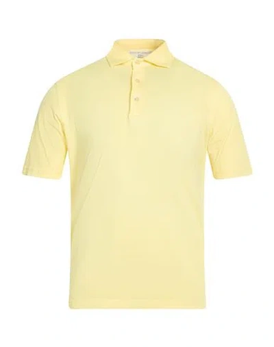 FILIPPO DE LAURENTIIS FILIPPO DE LAURENTIIS MAN POLO SHIRT PASTEL YELLOW SIZE 46 COTTON