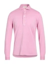 Filippo De Laurentiis Man Polo Shirt Pink Size 36 Cotton In Pink