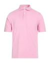 Filippo De Laurentiis Man Polo Shirt Pink Size 40 Cotton