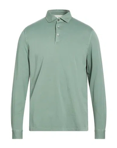 Filippo De Laurentiis Man Polo Shirt Sage Green Size 42 Cotton