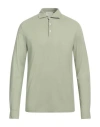 Filippo De Laurentiis Man Polo Shirt Sage Green Size 42 Cotton