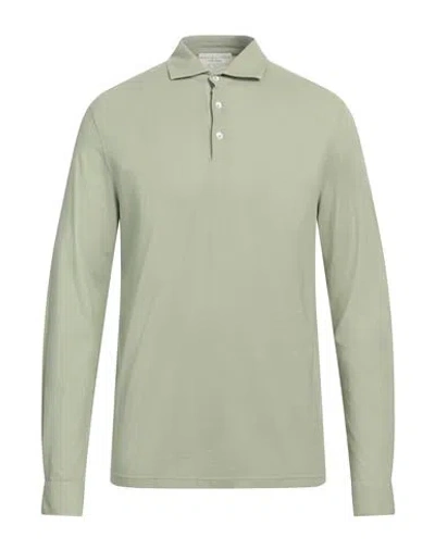 Filippo De Laurentiis Man Polo Shirt Sage Green Size 42 Cotton