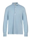 Filippo De Laurentiis Man Polo Shirt Sky Blue Size 46 Cotton