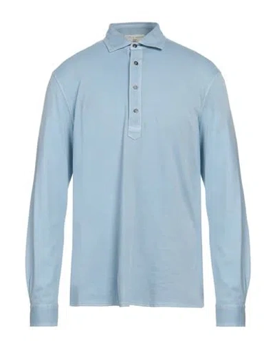 Filippo De Laurentiis Man Polo Shirt Sky Blue Size 46 Cotton