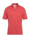 Filippo De Laurentiis Man Polo Shirt Red Size 40 Linen