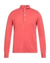Filippo De Laurentiis Man Polo Shirt Tomato Red Size 42 Cotton