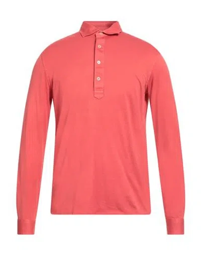 Filippo De Laurentiis Man Polo Shirt Tomato Red Size 42 Cotton