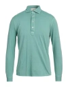 Filippo De Laurentiis Man Polo Shirt Turquoise Size 40 Cotton In Blue