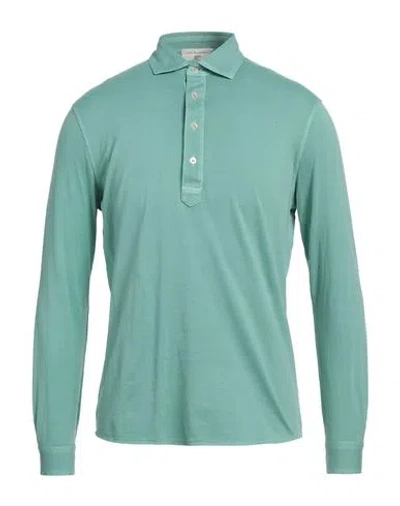 Filippo De Laurentiis Man Polo Shirt Turquoise Size 40 Cotton In Blue
