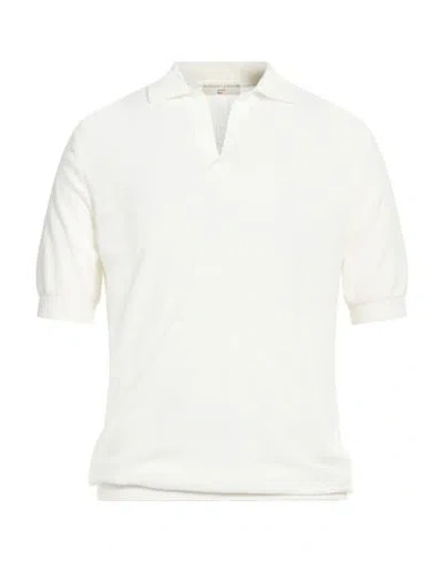 Filippo De Laurentiis Man Polo Shirt White Size 44 Cotton, Polyamide