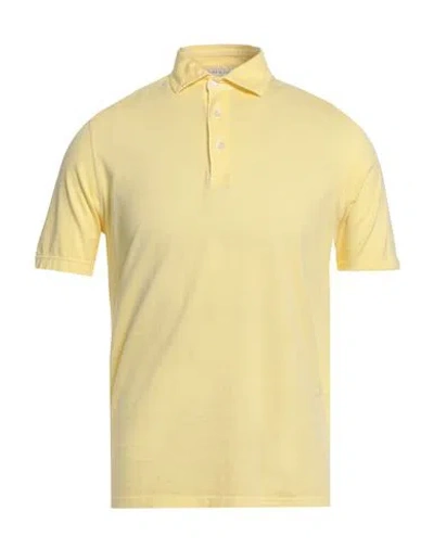 Filippo De Laurentiis Man Polo Shirt Yellow Size 42 Cotton