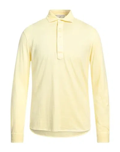 Filippo De Laurentiis Man Polo Shirt Yellow Size 40 Cotton