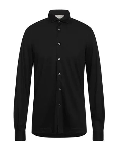 Filippo De Laurentiis Man Shirt Black Size 42 Merino Wool