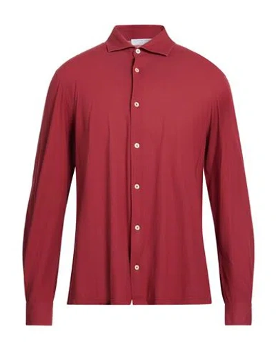 Filippo De Laurentiis Man Shirt Brick Size 44 Cotton In Red