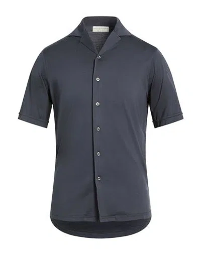 Filippo De Laurentiis Man Shirt Charcoal Size 38 Cotton In Gray