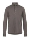 Filippo De Laurentiis Man Shirt Dark Brown Size 40 Cotton