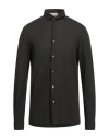 Filippo De Laurentiis Man Shirt Dark Brown Size 42 Cotton