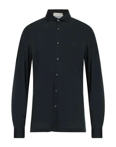 Filippo De Laurentiis Man Shirt Dark Green Size 42 Merino Wool