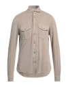 Filippo De Laurentiis Man Shirt Khaki Size 38 Cotton In Beige