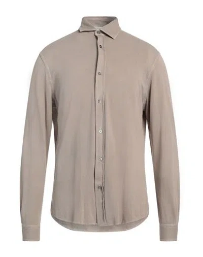 Filippo De Laurentiis Man Shirt Khaki Size 40 Cotton In Beige