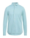 Filippo De Laurentiis Man Shirt Light Blue Size 42 Cotton In Blue