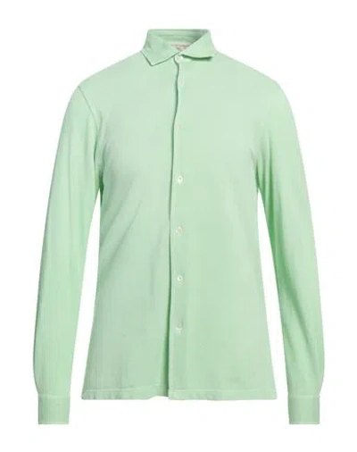 Filippo De Laurentiis Man Shirt Light Green Size 44 Cotton