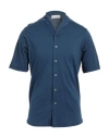 Filippo De Laurentiis Man Shirt Midnight Blue Size 38 Cotton In Blue