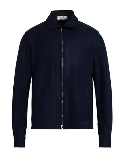 Filippo De Laurentiis Man Shirt Midnight Blue Size 40 Merino Wool