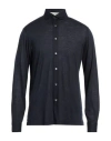 Filippo De Laurentiis Man Shirt Midnight Blue Size 42 Merino Wool