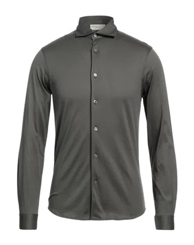 Filippo De Laurentiis Man Shirt Military Green Size 36 Cotton