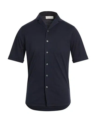 Filippo De Laurentiis Man Shirt Navy Size 36 Cotton In Multi