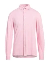 Filippo De Laurentiis Man Shirt Pink Size 46 Cotton In Pink