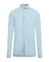 Filippo De Laurentiis Man Shirt Sky Blue Size 44 Cotton In Blue