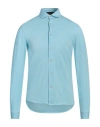 Filippo De Laurentiis Man Shirt Light Blue Size 42 Cotton In Blue