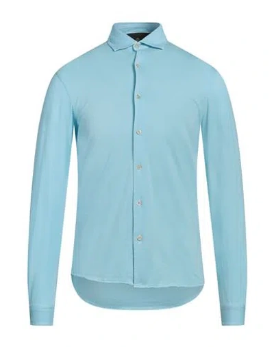 Filippo De Laurentiis Man Shirt Sky Blue Size 36 Cotton