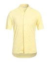 Filippo De Laurentiis Man Shirt Yellow Size 48 Cotton In Yellow