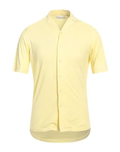 Filippo De Laurentiis Man Shirt Yellow Size 48 Cotton