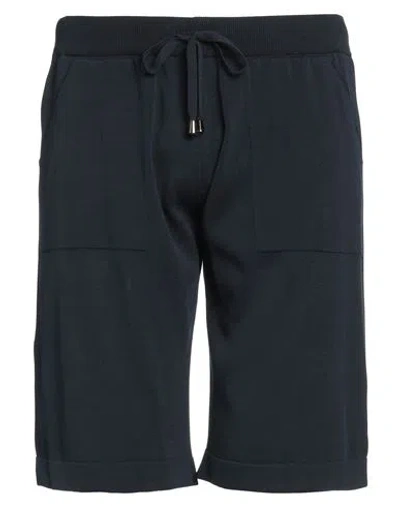 Filippo De Laurentiis Man Shorts & Bermuda Shorts Midnight Blue Size 36 Cotton In Blue