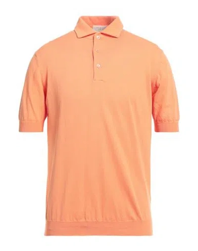 Filippo De Laurentiis Man Sweater Apricot Size 40 Cotton In Orange