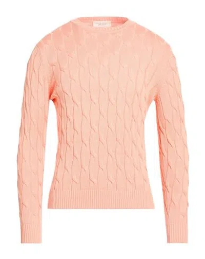 Filippo De Laurentiis Man Sweater Apricot Size 42 Cotton In Orange