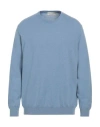 Filippo De Laurentiis Man Sweater Azure Size 50 Synthetic Fibers In Blue